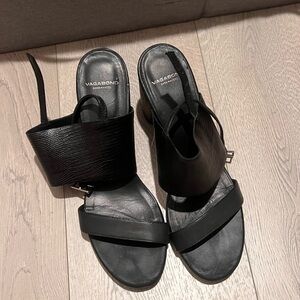 Vagabond Everyday Black Chunky Heels Sandals Size 40